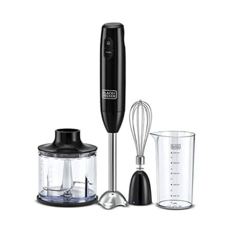 Black + Decker Hand Blender 3 in 1, Black - 600W HB600-B5)